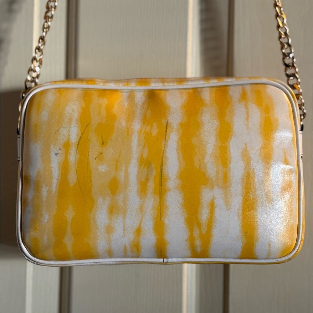 Michael Kors Yellow and White Crossbody Bag - Picture 2 of 3